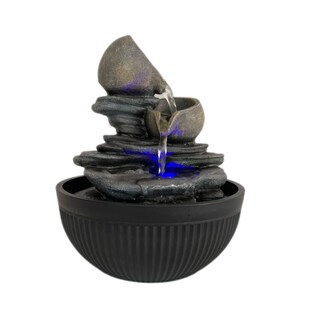 Foto 1 | Foto 1 | Jarrones Tipo Cascada Pileta De 26 Cm Con Luz Decorativa - Venta Internacional.