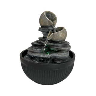Foto 2 | Foto 2 | Jarrones Tipo Cascada Pileta De 26 Cm Con Luz Decorativa - Venta Internacional.