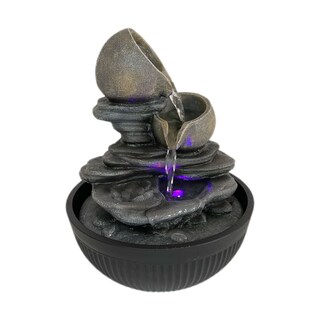 Foto 3 | Foto 3 | Jarrones Tipo Cascada Pileta De 26 Cm Con Luz Decorativa - Venta Internacional.