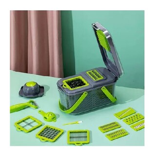 Foto 4 | Foto 4 | Cortador Y Rallador De Verduras Con 13 Cuchillas 22 En 1 Más Accesorio - Venta Internacional.