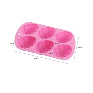 Foto 3 | Foto 3 | Molde De Silicona Para Huevos De Pascua Y Chocolate Paquete De 4 Unidades 6 Cavidades - Venta Internacional.