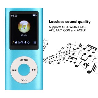 Foto 2 | Foto 2 | Reproductor Mp3 Portátil Ccylez Mini De 32 Gb Sin Pérdidas Con Altavoz Azul - Venta Internacional.