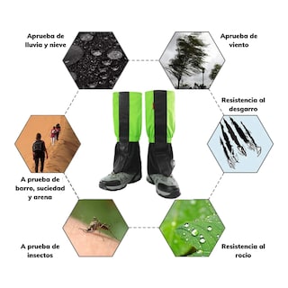 Foto 5 | Foto 5 | Gaiter Trekking  Impermeable  Antidesgarro  Negro  Ligero - Venta Internacional.