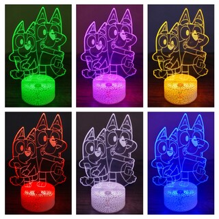 Foto 2 | Foto 2 | Lámpara 3d Illusion Bluey Y Bingo Con 7 Colores Led Integrados - Venta Internacional.