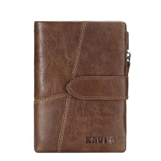 Foto 1 | Foto 1 | Cartera Kavi's De Piel Auténtica Para Hombre Con Cierre Color Café - Venta Internacional.