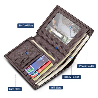 Foto 4 | Foto 4 | Cartera Laorentou De Piel Auténtica Para Hombre - Venta Internacional.