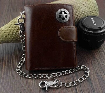 Foto 2 | Foto 2 | Billetera Xtom2013 De Cuero Genuino Con Tres Pliegues Para Hombre - Venta Internacional.