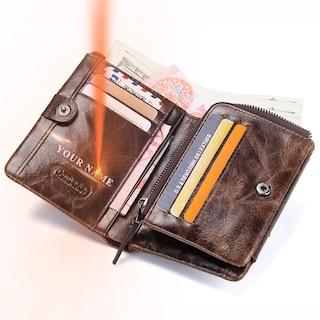 Foto 4 | Foto 4 | Wallet Contact De Piel Auténtica Para Hombre Con Tarjetero - Venta Internacional.