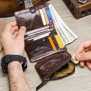 Foto 5 | Foto 5 | Wallet Contact De Piel Auténtica Para Hombre Con Tarjetero - Venta Internacional.