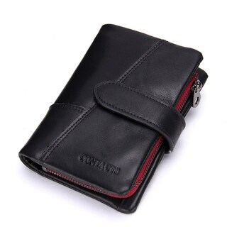 Foto 1 | Foto 1 | Cartera Corta Contact De Piel Auténtica Para Hombre - Venta Internacional.