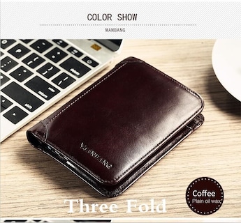 Foto 1 | Foto 1 | Cartera Manbang De Piel Auténtica Para Hombre - Venta Internacional.