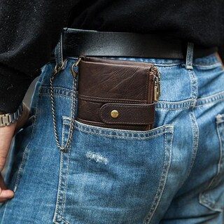 Foto 5 | Foto 5 | Cartera Gzcz De Cuero Genuino Rfid Para Hombre - Venta Internacional.