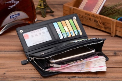 Foto 3 | Foto 3 | Billetera Boloons De Cuero Para Hombre De Negocios Con Cremallera - Venta Internacional.