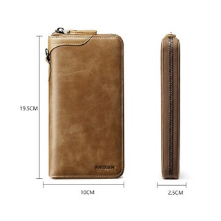 Foto 5 | Foto 5 | Billetera Leinasen Larga De Piel Estilo Vintage Para Hombre - Venta Internacional.