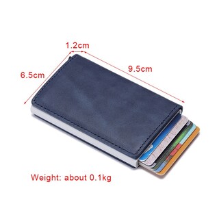 Foto 4 | Foto 4 | Minibolsa Para Tarjetas Wallet Dienqi De Piel Auténtica Rfid Delgada - Venta Internacional.