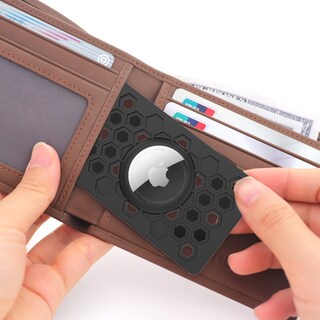 Foto 4 | Foto 4 | Funda Tipo Cartera Airtag Paquete De 2 Unidades Bingcok Ultrafina Negra - Venta Internacional.