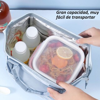 Foto 6 | Foto 6 | Bolsa De Almuerzo Portátil Impermeable  Material Oxford De 24 X 19 X 26 Cm - Venta Internacional.