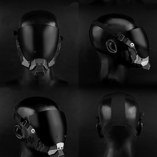 Foto 6 | Foto 6 | Casco Con Máscara Cyberpunk Marikito Para Adulto Con Lente Antivaho - Venta Internacional.