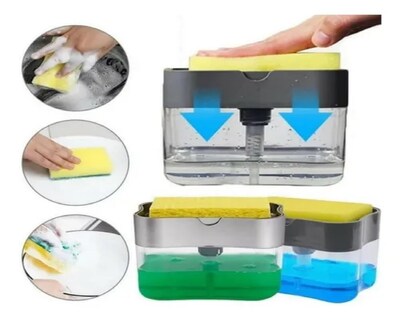 Foto 2 | Foto 2 | Dispensador De Jabón Con Soporte Para Esponja Para Cocina 400 Ml - Venta Internacional.