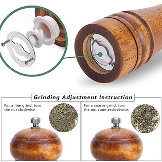 Foto 2 | Foto 2 | Juego De Molinillos De Pimienta De Madera Sal Y Cerámica 2 Unidades - Venta Internacional.