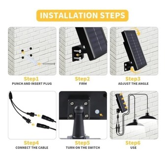Foto 3 | Foto 3 | Lámpara Led Colgante Solar 120º 120w Con Mando A Distancia Ip67 - Venta Internacional.