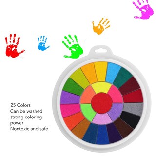 Foto 5 | Foto 5 | Almohadilla De Tinta Vbestlife Para Niños Pequeños 25 Colores Lavable Para Niños Pequeños - Venta Internacional.