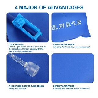 Foto 5 | Foto 5 | Bolsa De Oxígeno De Emergencia Qinlorgo 42l Portátil Pvc Azul - Venta Internacional.