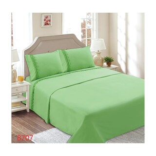 Foto 1 | Foto 1 | Juego De Sábanas Para 144 Hilos Y 2 Plazas Color Verde M87 - Venta Internacional.