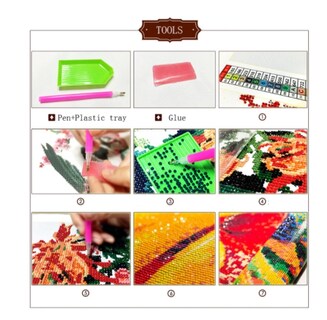 Foto 3 | Foto 3 | Kit De Pintura Con Diamantes Stich Diamond Painting 20x20 Cm - Venta Internacional.