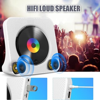 Foto 5 | Foto 5 | Reproductor De Cd Gueray Portátil De Escritorio Bluetooth Con Altavoz Hifi - Venta Internacional.