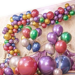 Foto 5 | Foto 5 | Globos De Fiesta Jhbvhbh Coloridos Cromados Metálicos 30 Cm 100 Unidades - Venta Internacional.