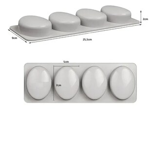 Foto 3 | Foto 3 | Molde De Silicona Para Jabón 4 Barras De Jabón Ovaladas 25 5 Cm X 9 Cm - Venta Internacional.