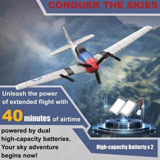 Foto 4 | Foto 4 | Plano Rc Anburi P51 Para Principiantes De 3 Canales Con Giroscopio De 6 Ejes - Venta Internacional.