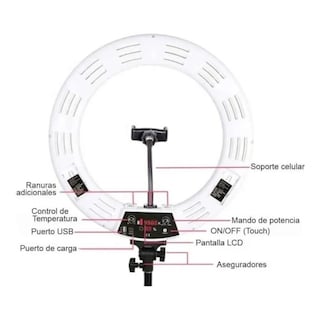 Foto 4 | Foto 4 | Ring Light Harm Photo Led 96 W Regulable Con Trípode De 51 Cm - Venta Internacional.