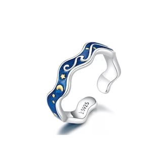 Foto 1 | Foto 1 | Anillo Van Gogh Zig Zag De Plata 925 Bañada En Rodio - Venta Internacional.