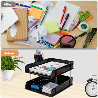 Foto 2 | Foto 2 | Bandeja Organizadora Apilable Para Cartas Sanwich Tamaño A4 Color Negro - Venta Internacional.