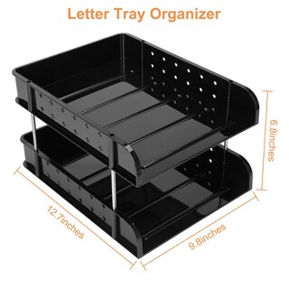 Foto 5 | Foto 5 | Bandeja Organizadora Apilable Para Cartas Sanwich Tamaño A4 Color Negro - Venta Internacional.