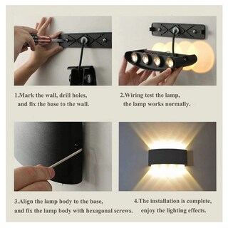 Foto 4 | Foto 4 | Lámpara Led Exterior Spot Wall 6 W Luz Cálida 3500 K Ip65 - Venta Internacional.