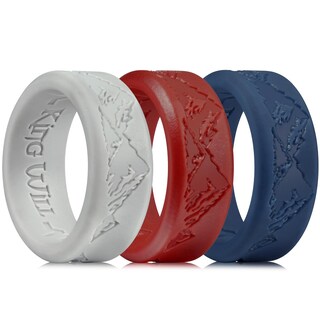 Foto 1 | Foto 1 | Anillos De Silicona Con Diseño De Pico De Montaña De King Will 3 Unidades Tamaño 9 - Venta Internacional.