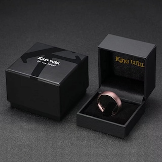 Foto 6 | Foto 6 | Anillo De Boda King Will Dome Carburo De Tungsteno Marrón 6 Mm - Venta Internacional.