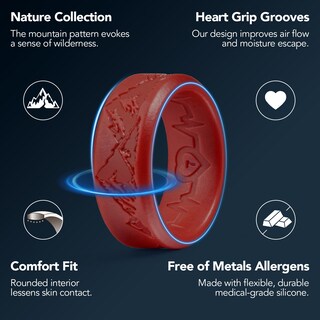 Foto 4 | Foto 4 | Anillos De Silicona Con Diseño De King Will Mountain Peak Para Hombre 3 Unidades - Venta Internacional.