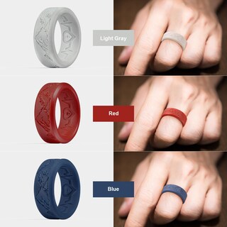 Foto 5 | Foto 5 | Anillos De Silicona Con Diseño De King Will Mountain Peak Para Hombre 3 Unidades - Venta Internacional.