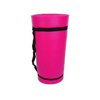 Foto 1 | Foto 1 | Esterilla De Yoga Extra Gruesa De 15 Mm Tpe Rosa Ecológica Con Correa - Venta Internacional.