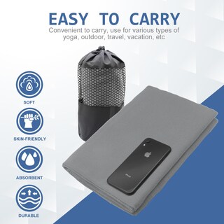 Foto 3 | Foto 3 | Toalla De Yoga Eunzel Hot Yoga Mat Paquete De 2 Gris Oscuro 183 X 63 Cm - Venta Internacional.