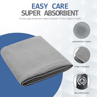 Foto 4 | Foto 4 | Toalla De Yoga Eunzel Hot Yoga Mat Paquete De 2 Gris Oscuro 183 X 63 Cm - Venta Internacional.