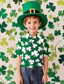 Foto 2 | Foto 2 | Polo Roseelf Del Día De San Patricio Para Niños Y Niñas - Venta Internacional.