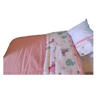 Foto 3 | Foto 3 | Set Genérico De Cuna Para Dormir Color Rosa Y Gris Con Colchón De 90 X 55 Cm - Venta Internacional.