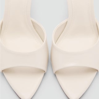 Foto 4 | Foto 4 | Mules Riekhany De Tacón Alto Para Mujer Sin Cordones Punta Puntiaguda Color Blanco - Venta Internacional.