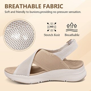 Foto 6 | Foto 6 | Sandalias Bravover Para Mujer  Ortopédicas  Con Soporte Para El Arco  Ligeras - Venta Internacional.