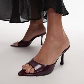 Foto 2 | Foto 2 | Mules Riekhany De Tacón Alto Para Mujer Sin Cordones Punta Puntiaguda - Venta Internacional.